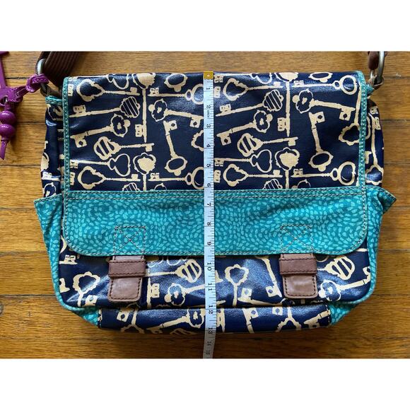 FOSSIL Key-Per Colorful Navy Messenger Bag - Picture 12 of 16